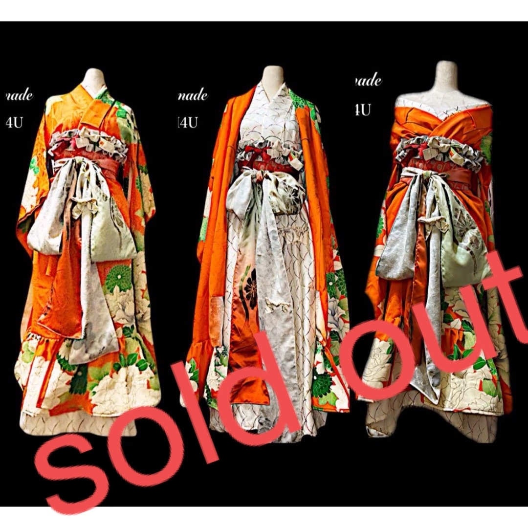 新作セール2023INORI4U オリジナル　花魁風　振袖リメイクドレス&羽織 | フリマアプリ ラクマ