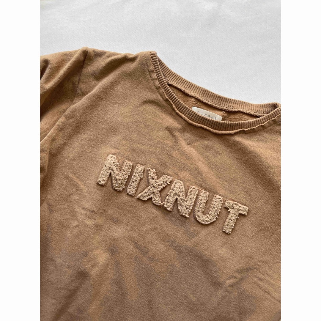 こどもビームス(コドモビームス)のNIXNUT オーガニックコットン　キッズ　キャメル　104　トレーナー キッズ/ベビー/マタニティのキッズ服男の子用(90cm~)(Tシャツ/カットソー)の商品写真