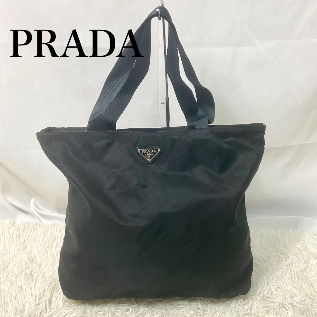 最も激安 PRADA プラダ ナイロン トートバッグ 黒 ハンドバッグ | www