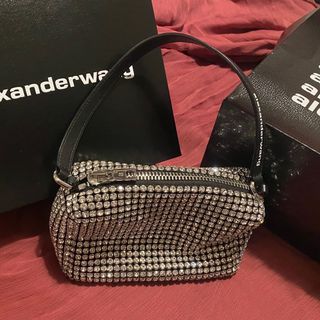 アレキサンダーワン(Alexander Wang)のアレキサンダーワン　ラインストーンミディアムポーチ　バッグ　付属品あり(ハンドバッグ)