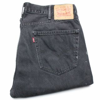 リーバイス(Levi's)のメキシコ製 Levi'sリーバイス 505 ブラック デニムパンツ ペンキ飛び w38 L30★SDP2348 ジーンズ ストレート オーバーサイズ ボロ(デニム/ジーンズ)