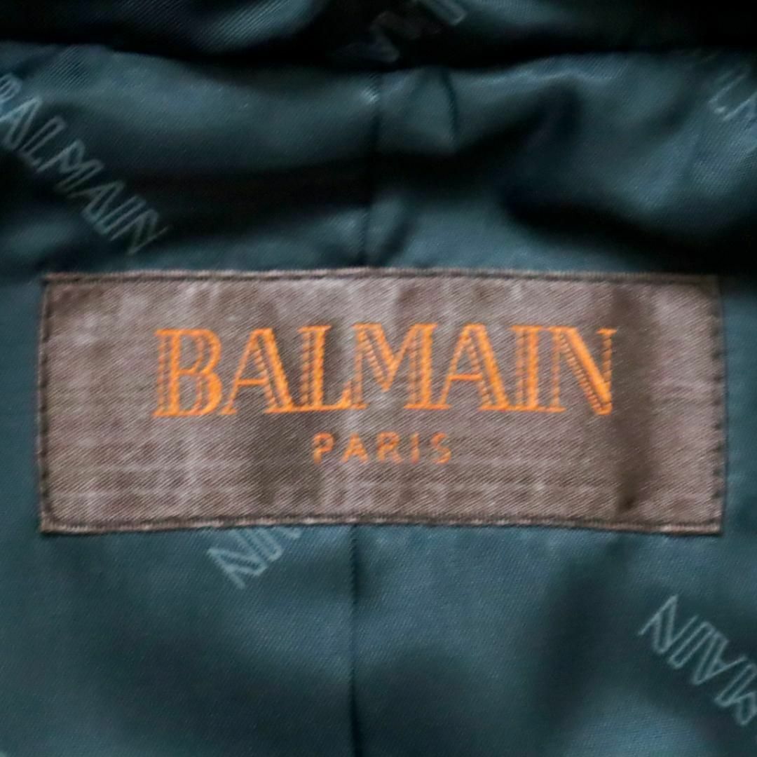 BALMAIN(バルマン)の【極美品】バルマン/BALMAIN レザーロングコート フォックスファー 羊革 レディースのジャケット/アウター(ロングコート)の商品写真