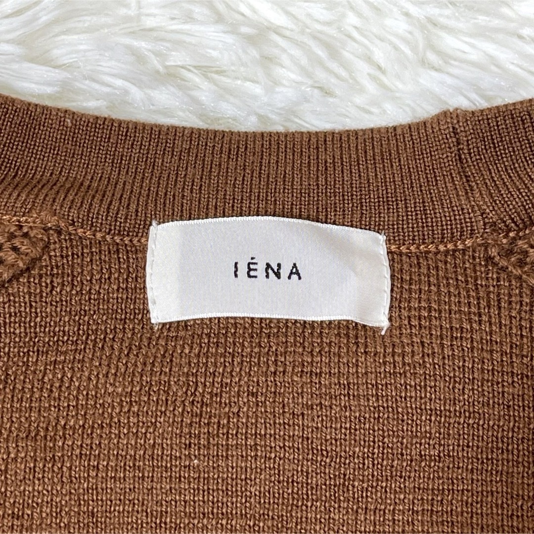 IENA(イエナ)の未使用✨IENA  イエナ　ウール　ニットカーディガン　ブラウン　Fサイズ レディースのトップス(カーディガン)の商品写真