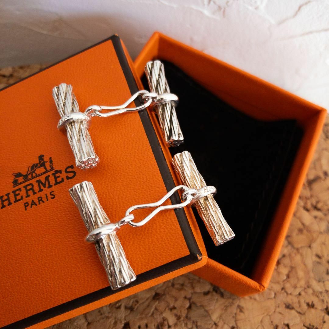 アクセサリーエルメス HERMES カフス　ヴィンテージ　ロープ　モチーフ