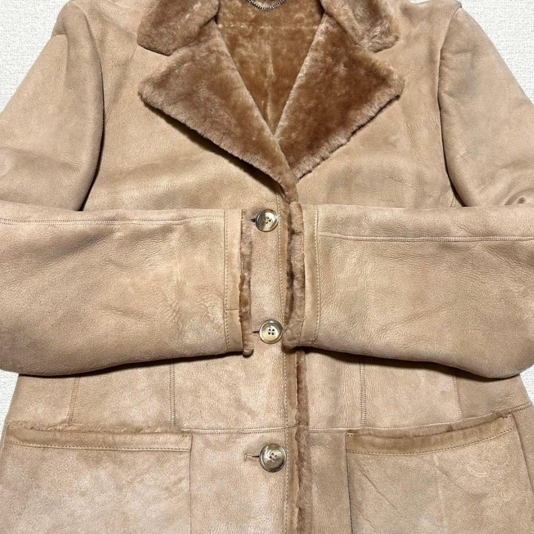 Max Mara(マックスマーラ)の【美品】MAX MARA ムートン ジャケット ムートンコート 白タグ レディースのジャケット/アウター(ムートンコート)の商品写真