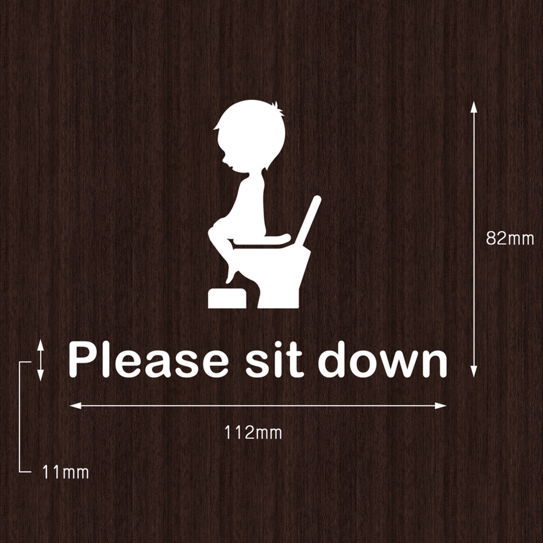 Please sit downステッカー トイレ座って シットダウンステッカー インテリア/住まい/日用品のインテリア小物(その他)の商品写真
