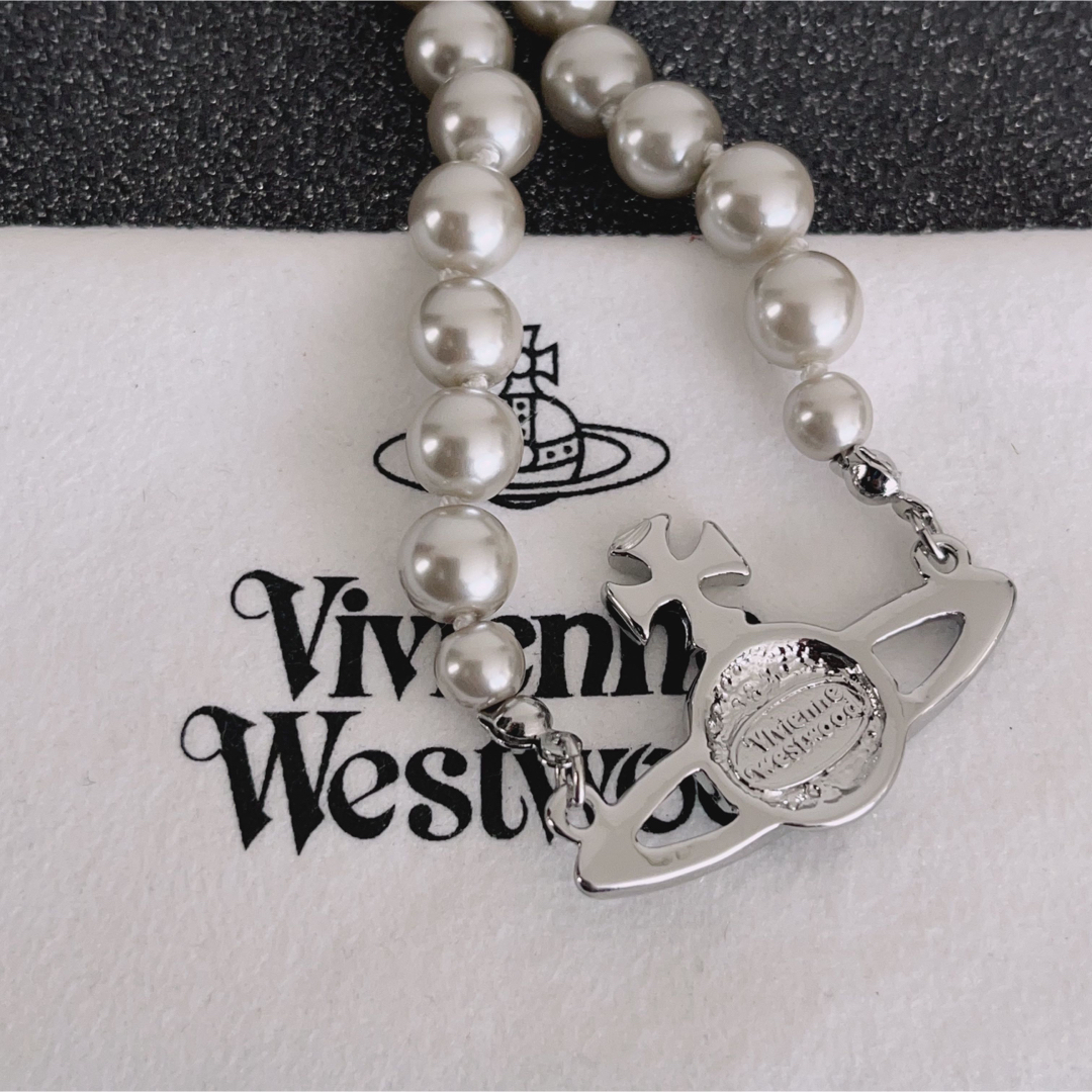 Vivienne Westwood(ヴィヴィアンウエストウッド)のヴィヴィアンウエストウッド　パールチョーカーネックレス レディースのアクセサリー(ネックレス)の商品写真