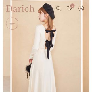 ダーリッチ(Darich)のDarich バックリボンフレアロングニットワンピース(ロングワンピース/マキシワンピース)