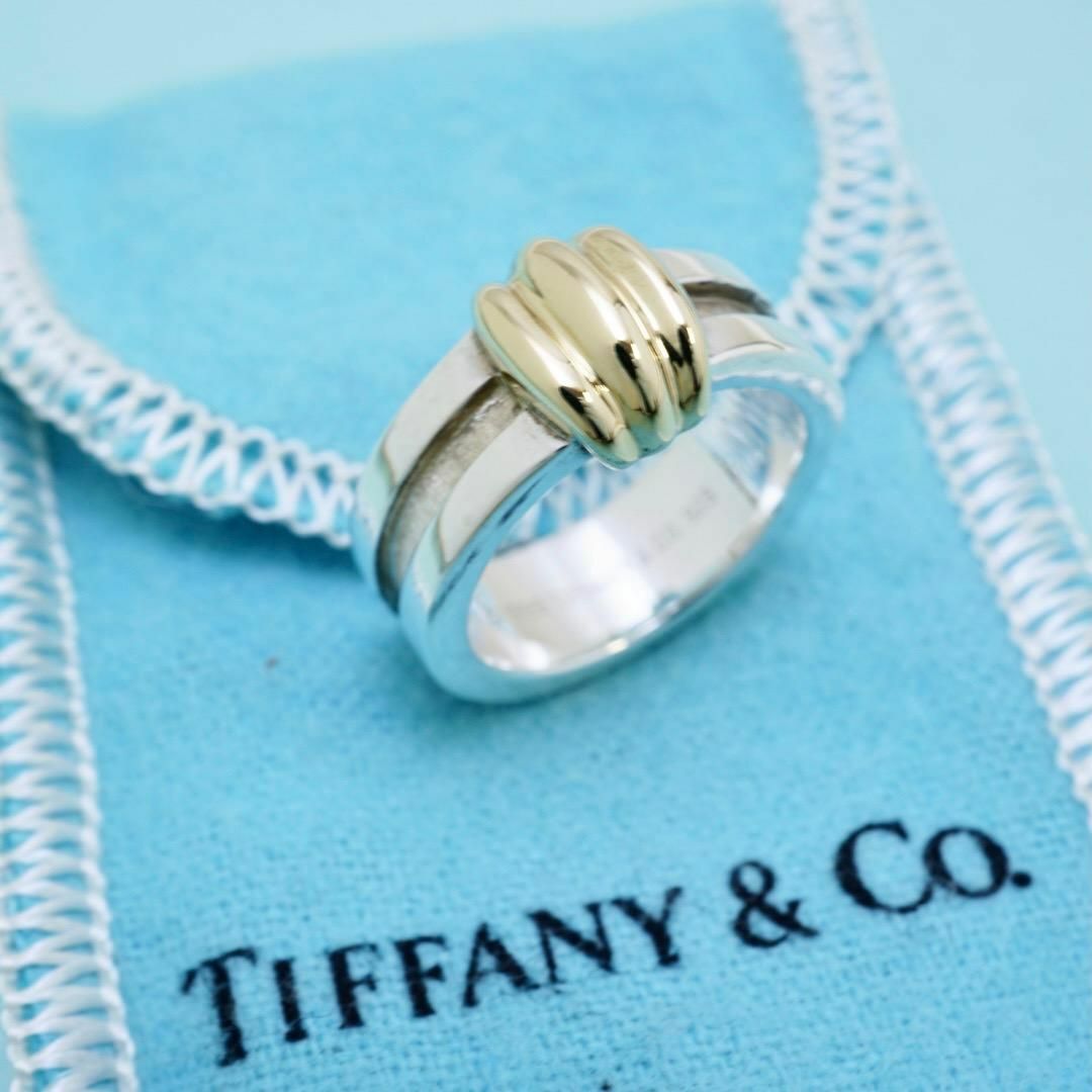 TIFFANY&Co. ヴィンテージ グルーブド コンビ リング 11号リング(指輪)