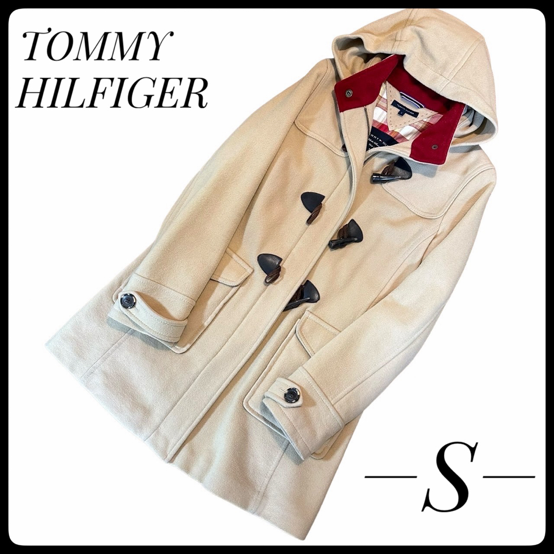 TOMMY HILFIGER(トミーヒルフィガー)のダッフルコート　トミーヒルフィガー　ベージュ　チェック　冬　あったか　コート レディースのジャケット/アウター(ダッフルコート)の商品写真