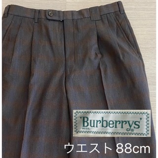 バーバリー(BURBERRY)の美品 バーバリーズ ツータック スラックス チェック 大きい オーバーサイズ (スラックス)