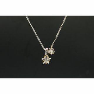 スタージュエリー(STAR JEWELRY)の美品　スタージュエリー　K18　シルバー　スター　ネックレス　ペンダント　ツイン(ネックレス)