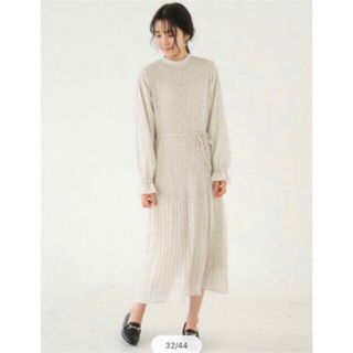 アースミュージックアンドエコロジー(earth music & ecology)の新品★2WAYプリーツドット柄ワンピース(ロングワンピース/マキシワンピース)