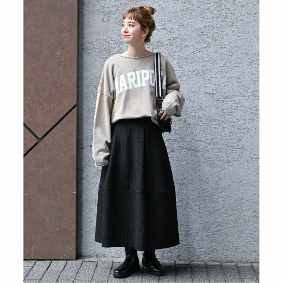 B.C STOCK - 【ブラック】【フリー】ジャガードコクーンスカート