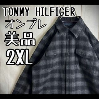 トミーヒルフィガー(TOMMY HILFIGER)の3点おまとめ　美品　トミーヒルフィガー　長袖シャツ　オンブレチェック　2XL(シャツ)