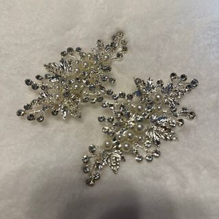 美品　結婚式　クリップ　バレッタ(バレッタ/ヘアクリップ)