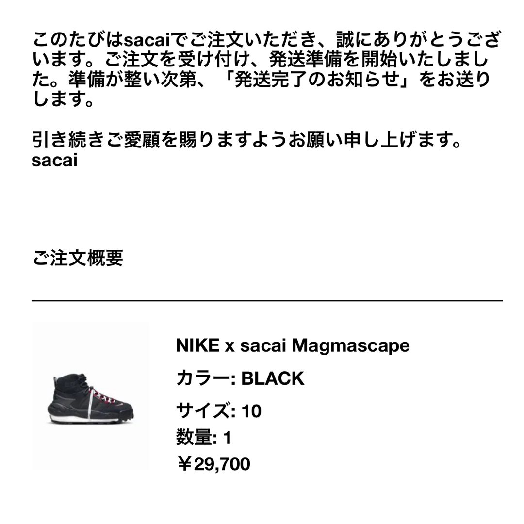 sacai(サカイ)のsize 28.0cm nike x sacai magmascape メンズの靴/シューズ(スニーカー)の商品写真