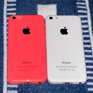 アップル(Apple)のiPhone 5c ピンク ホワイト ジャンク2台セット(その他)