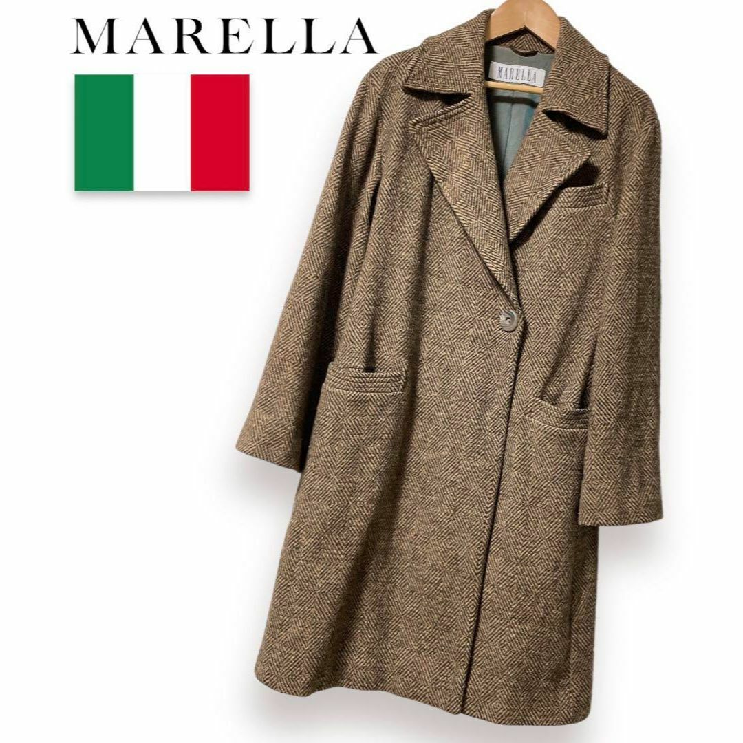 MARELLA マレーラ ヴァージンウール コート イタリア製 チェスター