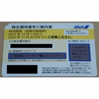 エーエヌエー(ゼンニッポンクウユ)(ANA(全日本空輸))のANA 株主優待券 チケット 航空割引券 2024年11月30日まで(航空券)