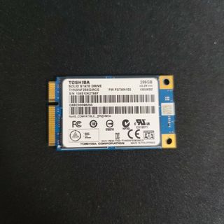 Toshiba製 中古miniSATASSD 256GB(PC周辺機器)