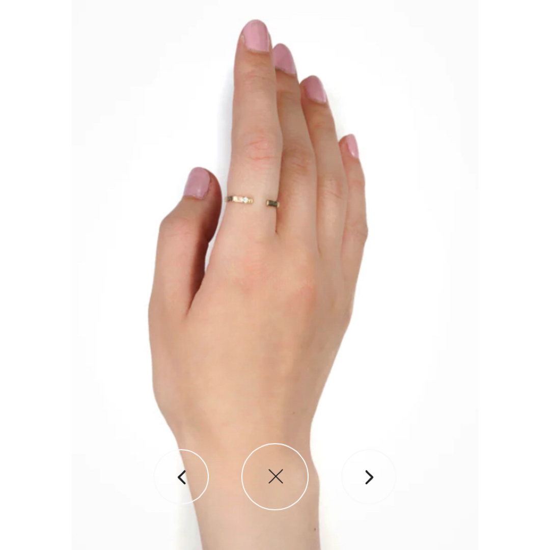 KAORU(カオル)の美品　カオル　KAORU インフィニティ  ダイヤ　リングK10ピンクゴールド レディースのアクセサリー(リング(指輪))の商品写真