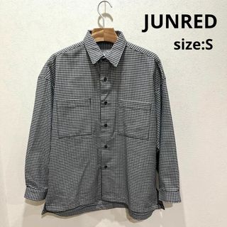 ジュンレッド(JUNRED)のジュンレッド JUNRED シャツ メンズ ギンガムチェック S 長袖 白 黒(シャツ)