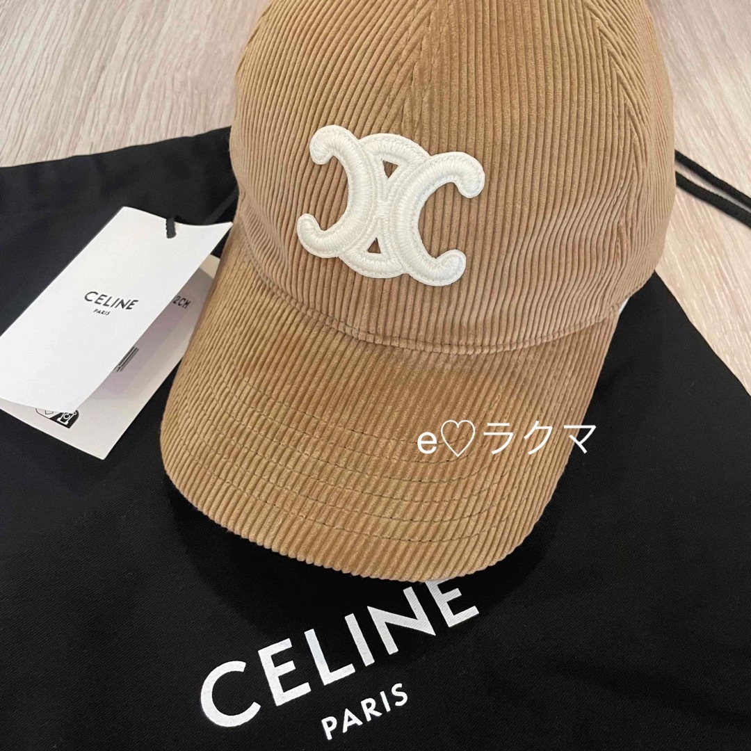CELINE 新品 タグ付き トリオンフ ベースボールキャップ / コーデュロイ | フリマアプリ ラクマ