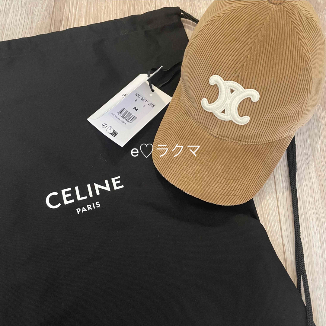 CELINE 新品 タグ付き トリオンフ ベースボールキャップ / コーデュロイ