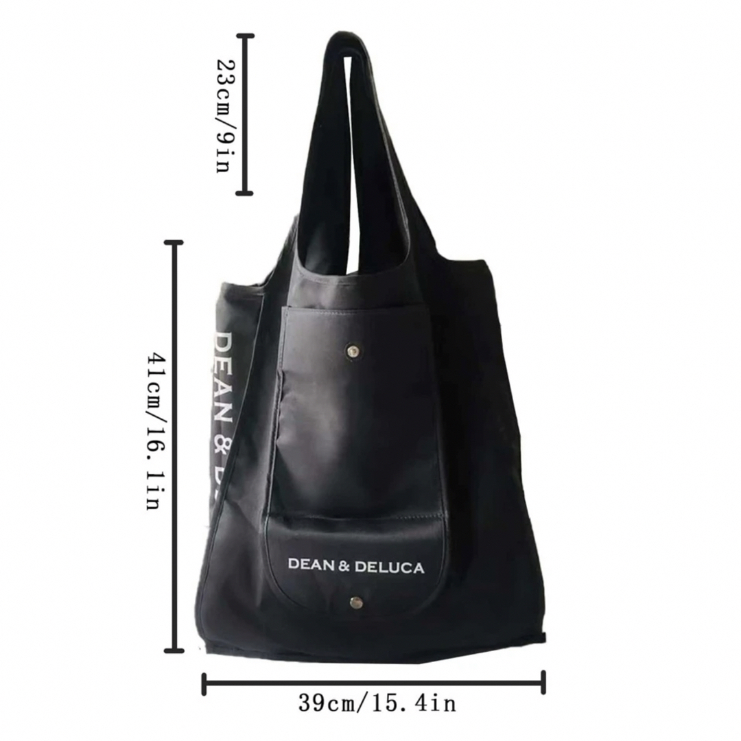 DEAN & DELUCA(ディーンアンドデルーカ)のDEAN&DELUCA ディーンアンドデルーカ　エコバッグ　黒　ブラック レディースのバッグ(エコバッグ)の商品写真