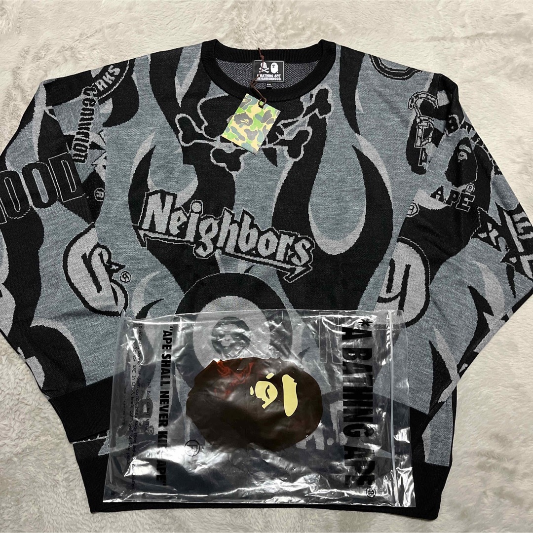 メンズAPE BAPE KAWS NEIGHBORHOOD SWEATER ニット