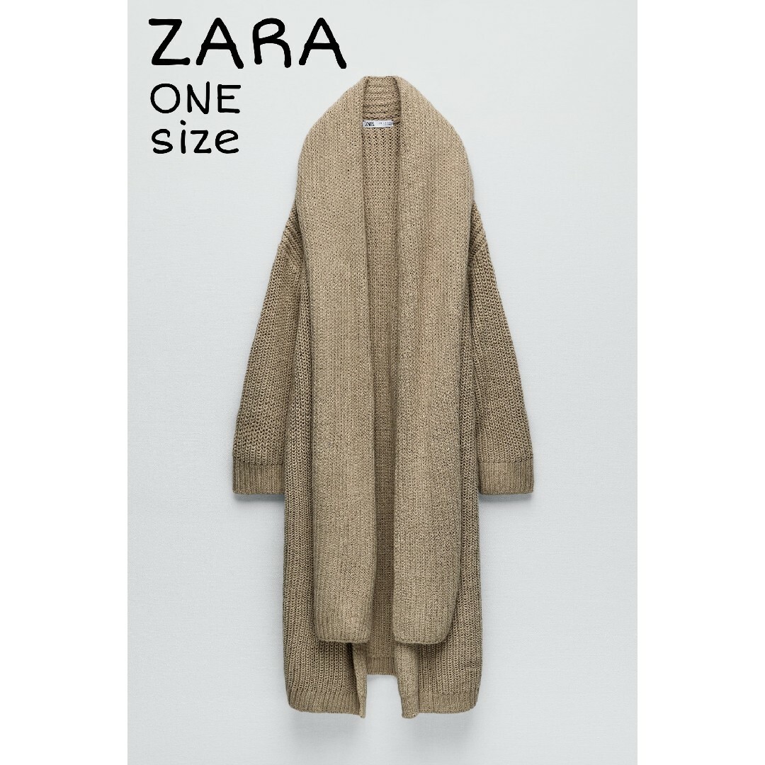 ZARA - ZARA オーバーサイズ ニットコート フリーサイズ ZARA - ZARA オーバーサイズ ニットコート フリーサイズ