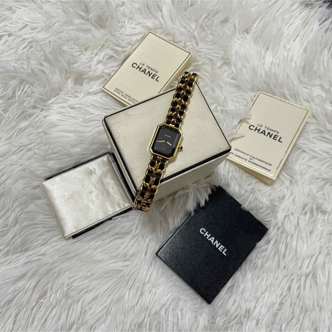 CHANEL - 美品✨シャネル プルミエール 時計 Lサイズ ゴールドの CHANEL - 美品✨シャネル プルミエール 時計 Lサイズ ゴールドの