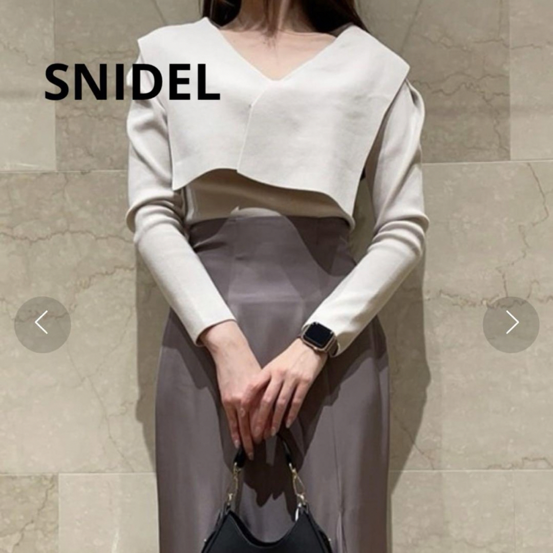 SNIDEL(スナイデル)の新品　SNIDEL ソウバリカラーオフショルプルオーバー IVR レディースのトップス(ニット/セーター)の商品写真