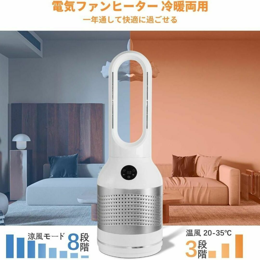 セラミックヒーター 1台3役 暖房 加湿 空気浄化 電気ファンヒーター