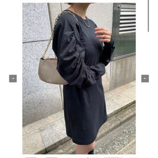 アズールバイマウジー(AZUL by moussy)のTUCK SLEEVE CUT OP/タックスリーブカットワンピース(ミニワンピース)