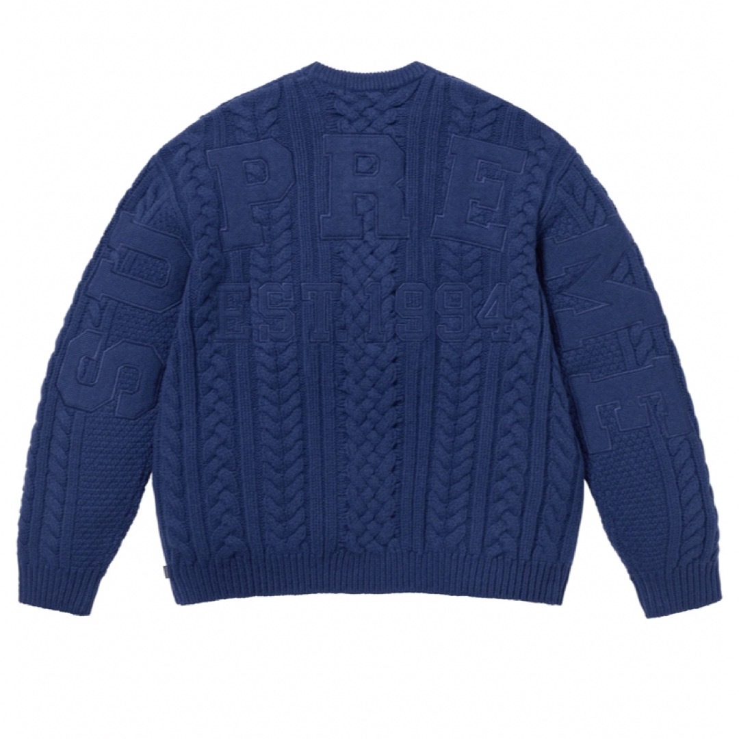 Supreme(シュプリーム)のSupreme Applique Cable Knit Sweater Mサイズ メンズのトップス(ニット/セーター)の商品写真