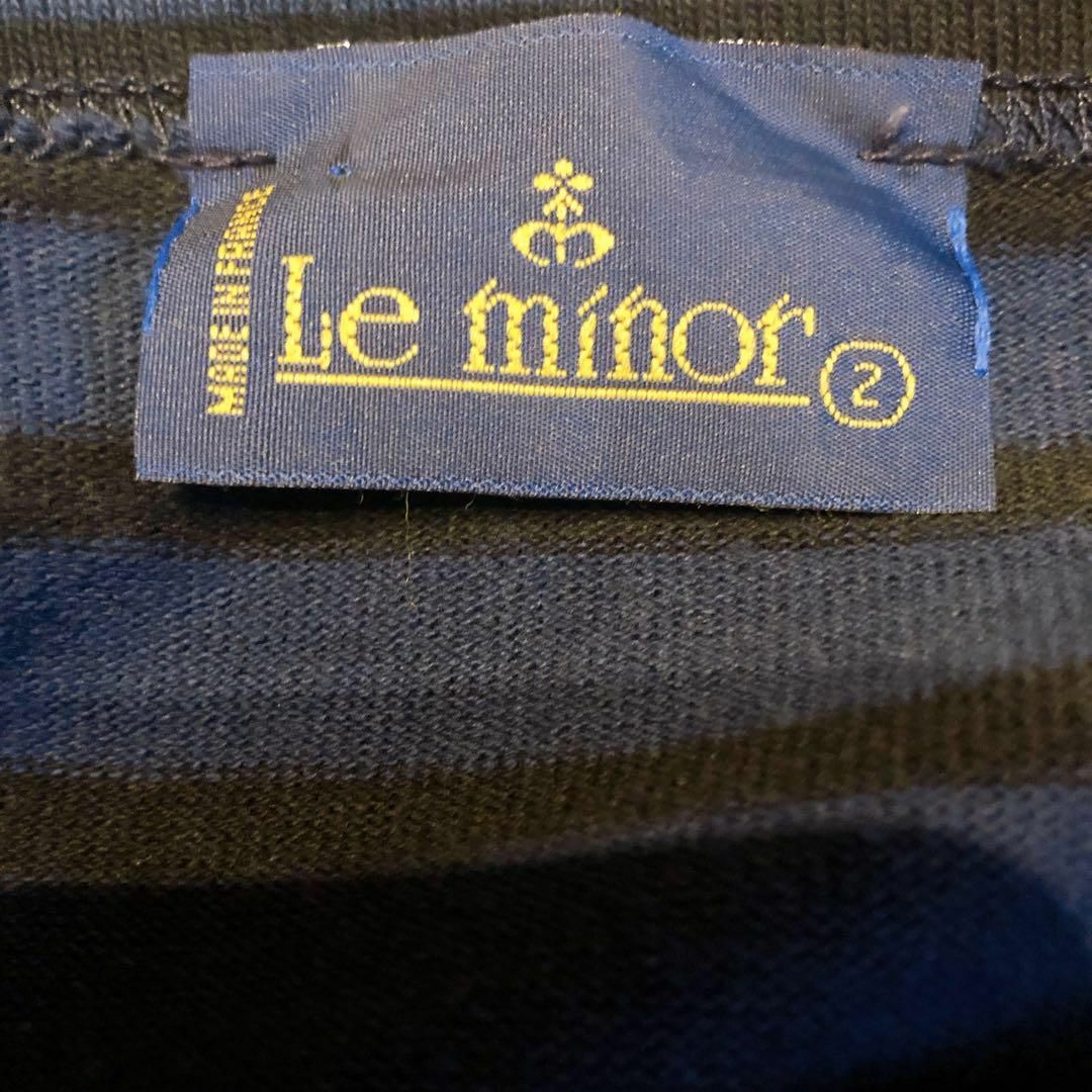 Le Minor(ルミノア)のLe minor ルミノア ボーダートップス シンプル 厚手 Lサイズ レディースのトップス(カットソー(長袖/七分))の商品写真