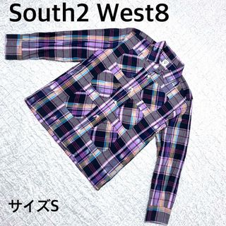 South2 West8 サウスツーウエストエイト　長袖チェックシャツ　サイズS(シャツ)