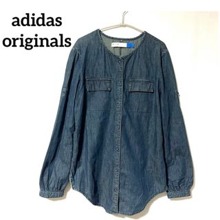 オリジナルス(Originals（adidas）)のadidas originals  チュニック　シャツ　ラウンドネック　デニム(シャツ/ブラウス(長袖/七分))