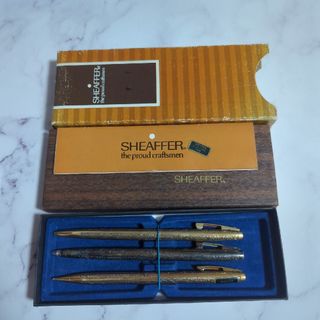 シェーファー(SHEAFFER)のSHEAFFER 葡萄柄 ボールペン 鉛筆 12K シルバー 3本セット USA(ペン/マーカー)