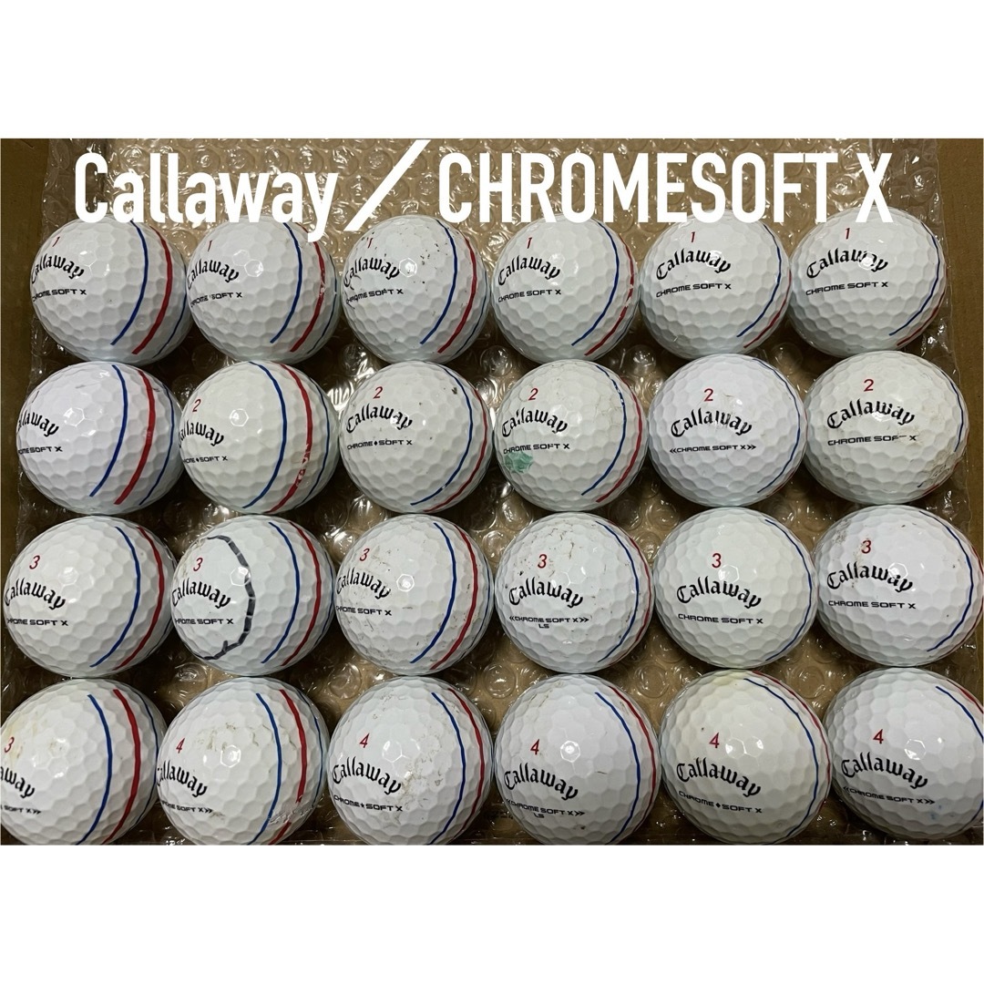 Callaway(キャロウェイ)の64.《訳あり特価》24球 Callaway CHROMESOFT X スポーツ/アウトドアのゴルフ(その他)の商品写真
