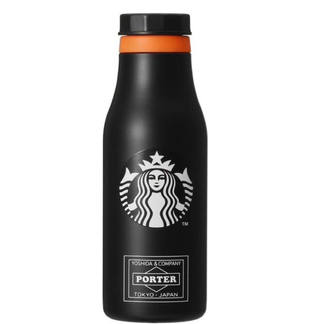 Starbucks(スターバックス)のスタバ PORTER ステンレスロゴボトル　BLACK 473ml インテリア/住まい/日用品のキッチン/食器(タンブラー)の商品写真