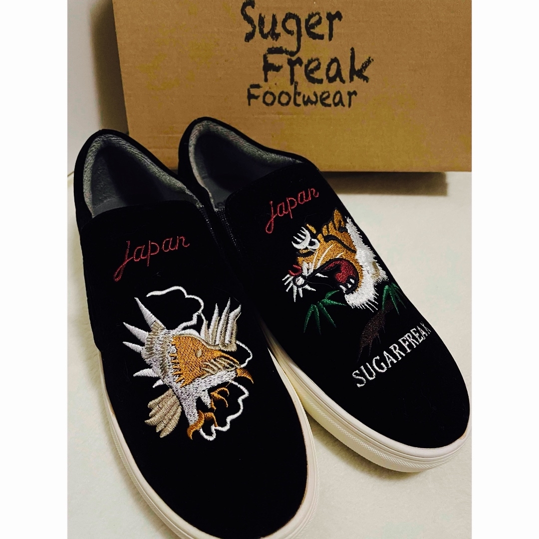Suger Freak Footwear(シュガーフリークフットウエア)の【新品未使用】SugerFreak スリッポン シューズ 黒 25〜25.5cm レディースの靴/シューズ(スリッポン/モカシン)の商品写真