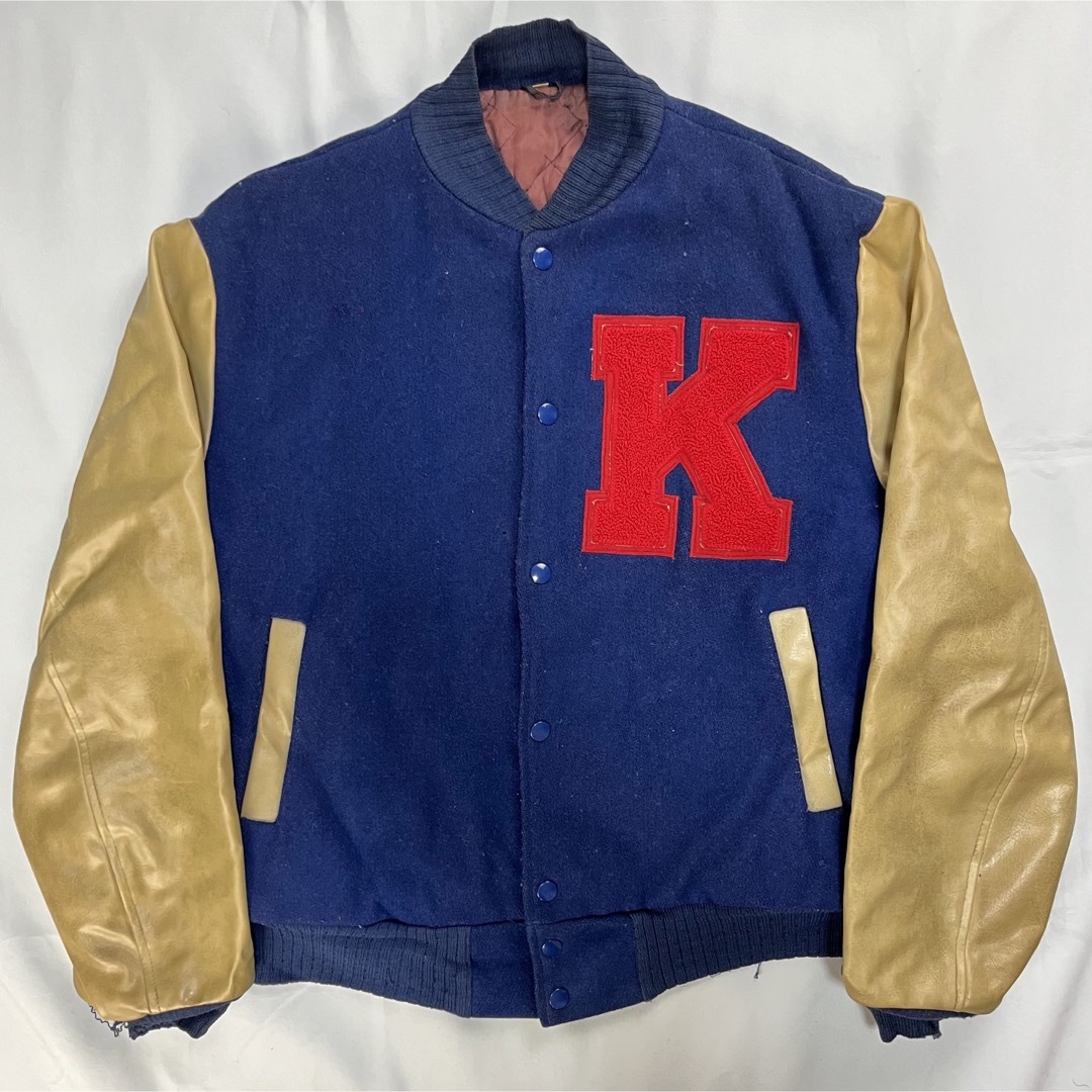 80s stadium jacket red - アウター