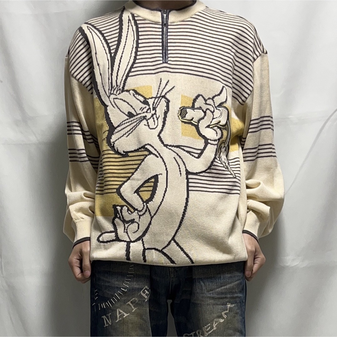 GREEN CLUBS(グリーンクラブ)の【GREEN CLUBS】キャラクター design knit vintage メンズのトップス(ニット/セーター)の商品写真