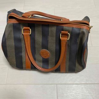 FENDI - 良品 FENDI ペカン柄 ミニボストンバッグ レザー×pvc ...