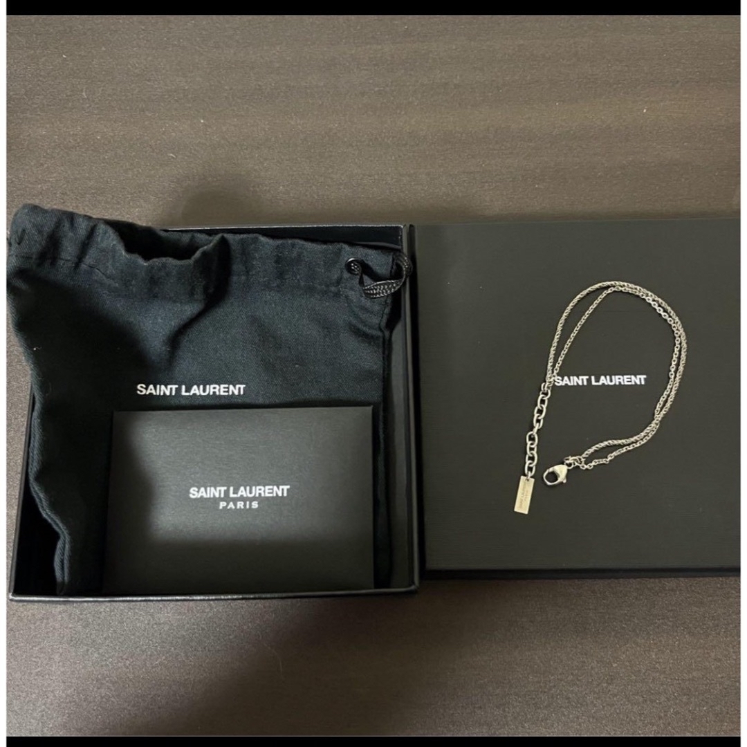 Saint Laurent(サンローラン)の※楊端和さま専用※BTS V サンローラン　ダブルチェーン　ブレスレット　美品 メンズのアクセサリー(ブレスレット)の商品写真