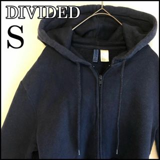 【匿名配送】Divided:ディバイデッド ジップアップパーカー ネイビー 古着(パーカー)