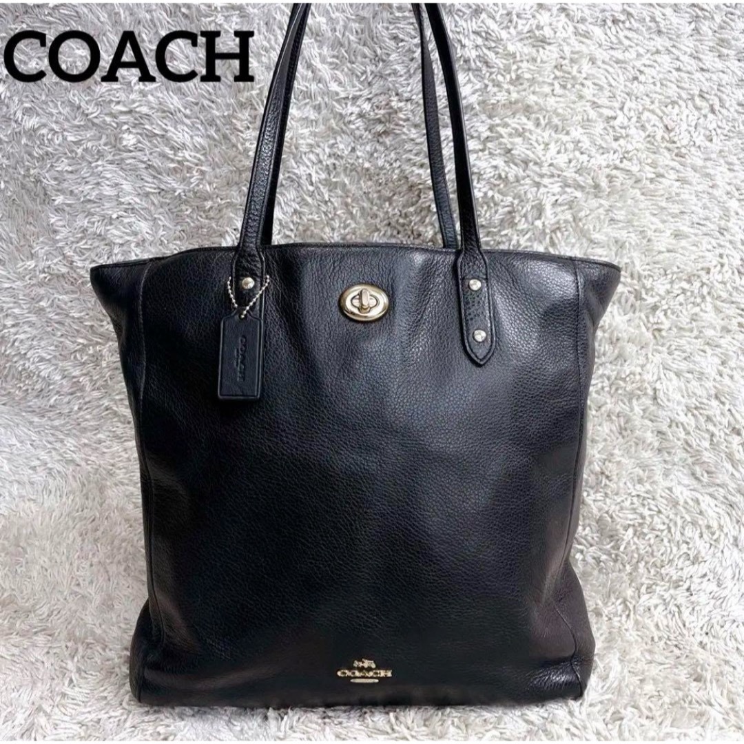 コーチ COACH トートバッグ レザー F12184 肩掛け ターンロック-